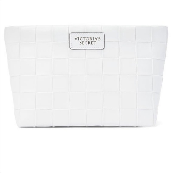 NEW VS | White Woven Cosmetics Pouch - Picture 1 of 2